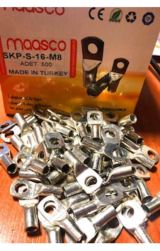 50- 100 Adet Maasco Skp -Bakir Pabuç 16Mm M10 Kablo 50 Adet