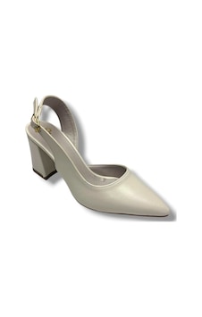 Gedik Pasha 909-26 Cilt Kare Topuk Kadın Stiletto 8cm Krem Gedik Pasha 909-26 Cilt Kare Topuk Kadın Stiletto 8cm Krem