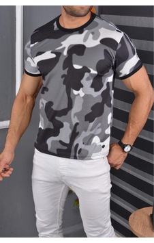 Mcz Giyim Gri Renk Bisiklet Yaka Slim Fit Erkek T-shirt 111byaka Mcz Giyim Gri Renk Bisiklet Yaka Slim Fit Erkek T-shirt 111byaka