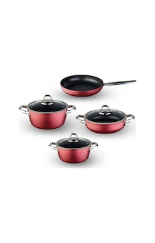 Leggno Master Daıly Metalik Kırmızı 7 Parça Tencere Set 20cm 24cm Derin Tencere 26cm Sığ Tencere 26cm Tava Leggno Master Daıly Metalik Kırmızı 7 Parça Tencere Set 20cm 24cm Derin Tencere 26cm Sığ Tencere 26cm Tava