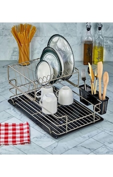 Cooker Ckr2986 Saten Metal İki Katlı Tabaklık Gri