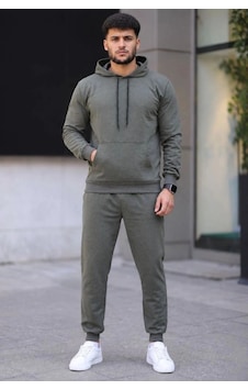 Freedom Storee Erkek İki İplik Kapüşonlu Kanguru Cepli Sweatshirt Jogger Pantolon Alt Üst Eşofman Takımı - Haki Çok Renkli Freedom Storee Erkek İki İplik Kapüşonlu Kanguru Cepli Sweatshirt Jogger Pantolon Alt Üst Eşofman Takımı - Haki Çok Renkli
