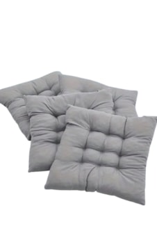 Rual 4 Lü Sandalye Minderi Bağcıklı, Çökme Yapmaz Sünger Dolgulu, Yıkanabilir 40x40 Cm Açık Gri Rual 4 Lü Sandalye Minderi Bağcıklı, Çökme Yapmaz Sünger Dolgulu, Yıkanabilir 40x40 Cm Açık Gri