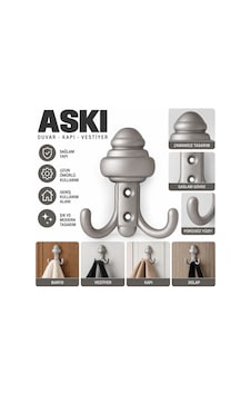 Banyo,dolap Askısı Saten Gri - 922665865 Gri