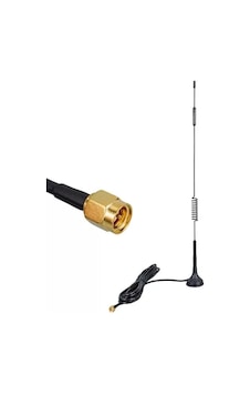 Pm-19638 4g/lte 5dbi Yaylı Modem Router Wifi Adaptör Anteni 3 Metre Kablo - 30 Cm Uzunluk