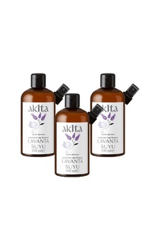 Akita Doğal Yağı Alınmamış Cam Şişe Lavanta Suyu 3 x 100 ML Akita Doğal Yağı Alınmamış Cam Şişe Lavanta Suyu 3 x 100 ML
