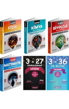 Aydın 9. Sınıf Fizik Kimya Biyoloji Matematik Soru Anla Kazan Paragraf Dil Bilgisi Deneme 6lı Set Aydın 9. Sınıf Fizik Kimya Biyoloji Matematik Soru Anla Kazan Paragraf Dil Bilgisi Deneme 6lı Set
