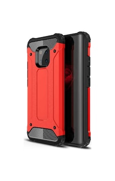 Kilifone - Huawei Uyumlu Mate 20 Pro - Kılıf Çift Katman Zırh Tank Crash Military Kapak - Kırmızı Kilifone - Huawei Uyumlu Mate 20 Pro - Kılıf Çift Katman Zırh Tank Crash Military Kapak - Kırmızı
