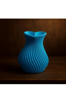 Kalp Şeklinde Vazo. Vazo. 3d Vazo. Plastik Vazo. Kıvrımlı Vazo. Dekoratif Vazo. Mavi Kalp Şeklinde Vazo. Vazo. 3d Vazo. Plastik Vazo. Kıvrımlı Vazo. Dekoratif Vazo. Mavi
