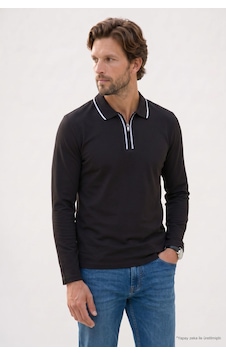 Tudors Erkek Slim Fit Dar Kesim %100 Pamuk Uzun Kollu Fermuarlı Kahverengi Polo Yaka Tişört-52788 Tudors Erkek Slim Fit Dar Kesim %100 Pamuk Uzun Kollu Fermuarlı Kahverengi Polo Yaka Tişört-52788