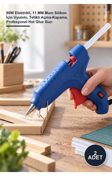 2 Adet Sıcak Silikon Tabancası 80w Elektrikli, 11 Mm Mum Silikon İçin Uyumlu, Li Açma-kapama, Profesyonel Hot Glue Gun 2 Adet Sıcak Silikon Tabancası 80w Elektrikli, 11 Mm Mum Silikon İçin Uyumlu, Li Açma-kapama, Profesyonel Hot Glue Gun