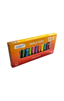 Miart Akrilik Boya 12 Renk X 15 Ml Çok Renkli