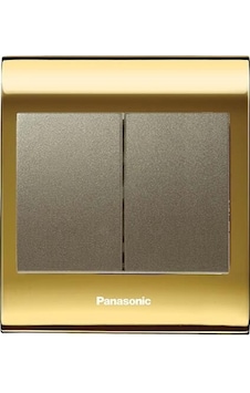 Viko Panasonic Thea Blu İkili Anahtar, Çerçeve Gold+dore, Kapak Dore Viko Panasonic Thea Blu İkili Anahtar, Çerçeve Gold+dore, Kapak Dore