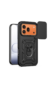 Maks Technology Honor 600 Pro 5g Kılıf Magnetik Standlı Kamera Korumalı Mkst Sürgülü Vega Kapak - Siyah Maks Technology Honor 600 Pro 5g Kılıf Magnetik Standlı Kamera Korumalı Mkst Sürgülü Vega Kapak - Siyah
