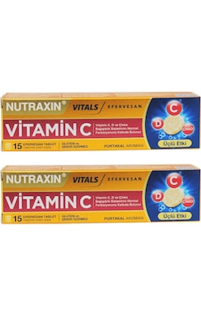 Nutraxin Efervesan Vitamin C-D-Zınc 15 Efervesan Tablet 2 Adet Nutraxin Efervesan Vitamin C-D-Zınc 15 Efervesan Tablet 2 Adet