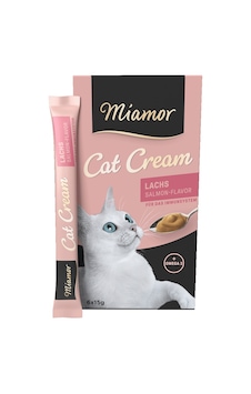 Mıamor - 390 - Cream Somonlu Kedı Ödülü 6 X 15 Gr X - Spt-gld - 3 Adet Mıamor - 390 - Cream Somonlu Kedı Ödülü 6 X 15 Gr X - Spt-gld - 3 Adet