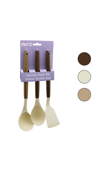 4 Adet Silikon Mutfak Seti Ahşap Akasya Saplı Renkli Silikon Uçlu 30 Cm Kepçe Kaşık Spatula Kitchen Utensils Spoon 4 Adet Silikon Mutfak Seti Ahşap Akasya Saplı Renkli Silikon Uçlu 30 Cm Kepçe Kaşık Spatula Kitchen Utensils Spoon