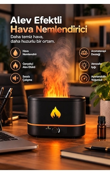 Castu Ls01 Alev Efektli Ultrasonik Hava Nemlendirici 2l Renkli Led Işıklı Castu Ls01 Alev Efektli Ultrasonik Hava Nemlendirici 2l Renkli Led Işıklı