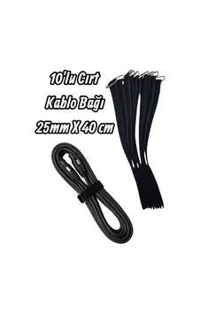 10'lu Cırt Kablo Bağı - 2.5mm 40 Cm 10'lu Cırt Kablo Bağı - 2.5mm 40 Cm