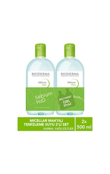 Bioderma Sebium H2o Yüz Ve Makyaj Temizleme Suyu 2 X 500 Ml