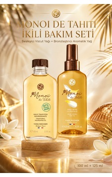 Monoi Bronzlaştırıcı Kuru Yağ 125 Ml Ve Besleyici Vücut Yağı 100 Ml Set Yoğun Nem Ve Tropikal Bakım Monoi Bronzlaştırıcı Kuru Yağ 125 Ml Ve Besleyici Vücut Yağı 100 Ml Set Yoğun Nem Ve Tropikal Bakım