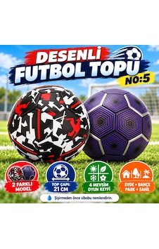 Veraura Lifestyle Desenli Futbol Topu No:5 Çok Renkli Veraura Lifestyle Desenli Futbol Topu No:5 Çok Renkli