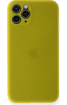 Cosmotex Newface Apple iPhone Uyumlu  11 Pro Max Kılıf Pp Ultra İnce Kapak - Sarı