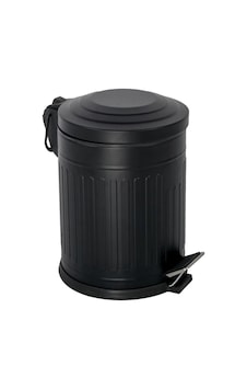 Retro Siyah Çizgili Model 5 Litre Çöp Kovası Siyah