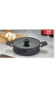 Eda Zk-234 Perla 30 Cm Granit Döküm Kısa-basık Tencere Siyah Eda Zk-234 Perla 30 Cm Granit Döküm Kısa-basık Tencere Siyah