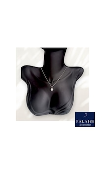 Taşlı Kalp Uçlu Kolye - Gümüş Gümüş Taşlı Kalp Uçlu Kolye - Gümüş Gümüş