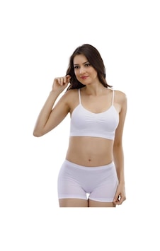 Layza Form Beyaz Renk Ip Askılı Pedli Büstiyer BEYAZ Layza Form Beyaz Renk Ip Askılı Pedli Büstiyer BEYAZ