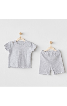 Andywawa Kız Bebek Takım 2 Parça Set Basic Ac25900 Grimelanj Gri Melanj Andywawa Kız Bebek Takım 2 Parça Set Basic Ac25900 Grimelanj Gri Melanj