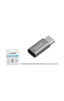 S-Link Sl-Ta25M Gümüş Metal Gövde Microusb 5Pin F To Type C M Çev S-Link Sl-Ta25M Gümüş Metal Gövde Microusb 5Pin F To Type C M Çev