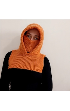 Kemzey Handmade El Yapımı Balaklava, Örgü Şapkalı Boyunluk , Yünlü Şapka Turuncu Kemzey Handmade El Yapımı Balaklava, Örgü Şapkalı Boyunluk , Yünlü Şapka Turuncu