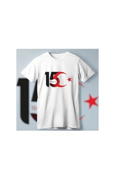 Vexor 15 Temmuz Demokrasi Ve Milli Birlik Günü Ay Yıldız Baskılı T-shirt - Beyaz Çok Renkli Vexor 15 Temmuz Demokrasi Ve Milli Birlik Günü Ay Yıldız Baskılı T-shirt - Beyaz Çok Renkli