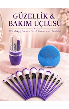 Kadın Makyaj Ve Kişisel Bakım Seti 12 Parça Makyaj Fırçası Silikon Yüz Temizleyici Manikür Pedikür T Kadın Makyaj Ve Kişisel Bakım Seti 12 Parça Makyaj Fırçası Silikon Yüz Temizleyici Manikür Pedikür T
