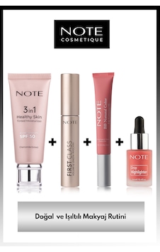 Note Cosmetics Doğal Ve Işıltılı Makyaj Rutini Makyaj Seti 4'lü Note Cosmetics Doğal Ve Işıltılı Makyaj Rutini Makyaj Seti 4'lü