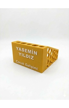 Kişiye Özel Masaüstü Kalemlik Ve Bloknotluk Sarı Kişiye Özel Masaüstü Kalemlik Ve Bloknotluk Sarı