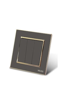Anahtar Üçlü Siyah Gold Çerçeveli Wesa Anahtar Üçlü Siyah Gold Çerçeveli Wesa