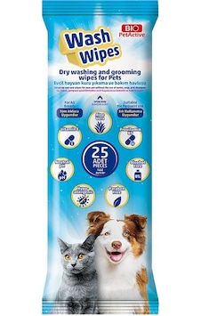 WASH WIPES (EVCİL HAYVAN KURU SİLME BAKIM KESESİ)