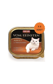 Animonda Vom Feinsten Tavuklu Ve Ciğerli Yetişkin Kedi Konservesi 100gr X 6 Adet Animonda Vom Feinsten Tavuklu Ve Ciğerli Yetişkin Kedi Konservesi 100gr X 6 Adet