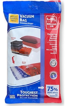 Vakumlu Hurç Poşet Xxl Beden 80x100 Cm Şefaf Vakumlu Hurç Poşet Xxl Beden 80x100 Cm Şefaf