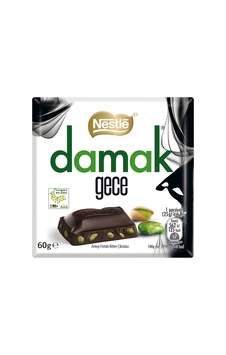 5 Adet Nestle Damak Gece Antep Fıstıklı Bitter Çikolata 60 G 5 Adet Nestle Damak Gece Antep Fıstıklı Bitter Çikolata 60 G