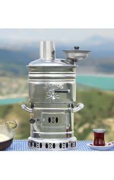 Sözenler Krom Odunlu Kömürlü 4 L Semaver Inox