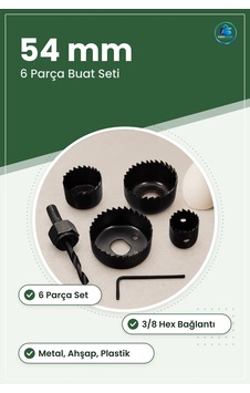 Buat Delik Açma Seti 54 Mm Hex Matkap Aksesuarları Metal Ahşap Pl Buat Delik Açma Seti 54 Mm Hex Matkap Aksesuarları Metal Ahşap Pl