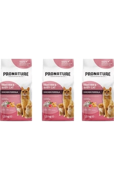 Pronature Mother & Baby Tavuk Etli Yetişkin Kedi Maması 3 x 1500 G