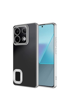 Xiaomi Redmi Note 13 4g Kılıf Kamera Korumalı Logo Gösteren Zore Omega Kapak Gümüş Xiaomi Redmi Note 13 4g Kılıf Kamera Korumalı Logo Gösteren Zore Omega Kapak Gümüş