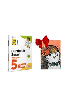 5. Sınıf Bursluluk Sınavı Tamamı Çözümlü 5 Deneme Sınavı Ve & Defter Hediyeli Set