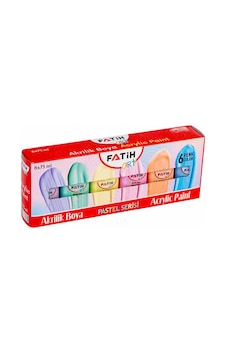 Fatih Akrilik Boya 6 Renk 75Ml 6 Lı Pastel Renkler 55510