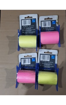 Yapışkanlı Not Kağıdı / Postit 6 Cm X 8 Mt 4 Adetli Rulo Tamamı Yapışkanlı